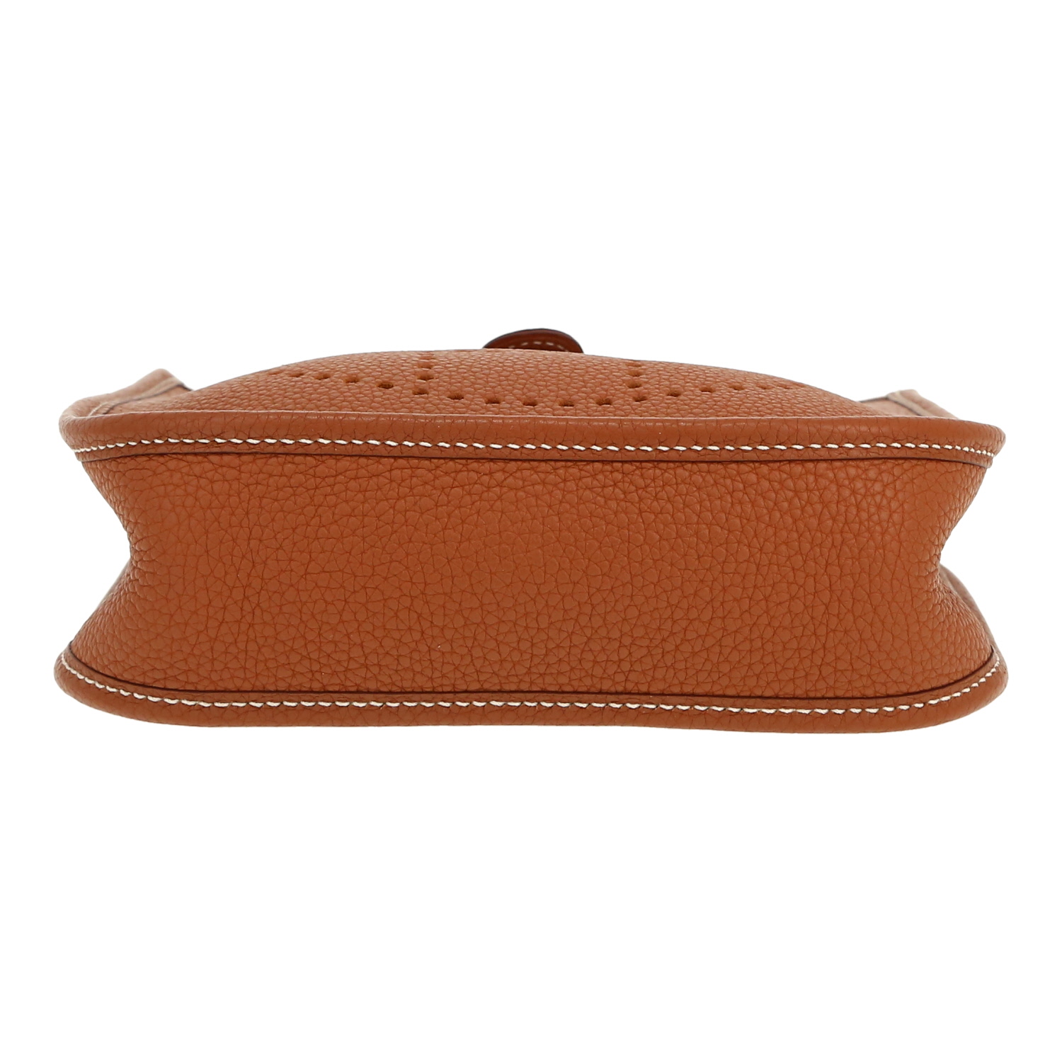 Borsa a tracolla Hermès  Evelyne 16 cm in pelle togo gold - Detail D1