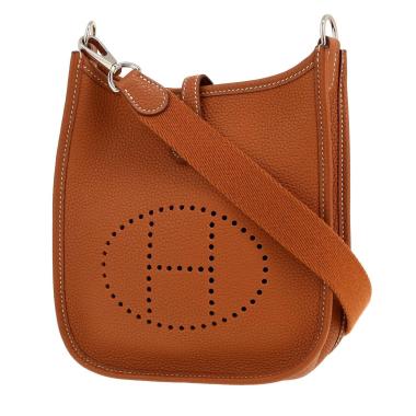 Hermès  Evelyne 16 cm shoulder bag  in gold togo leather