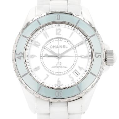 Reloj Chanel J12 de cerámica blanca y acero Circa 2010