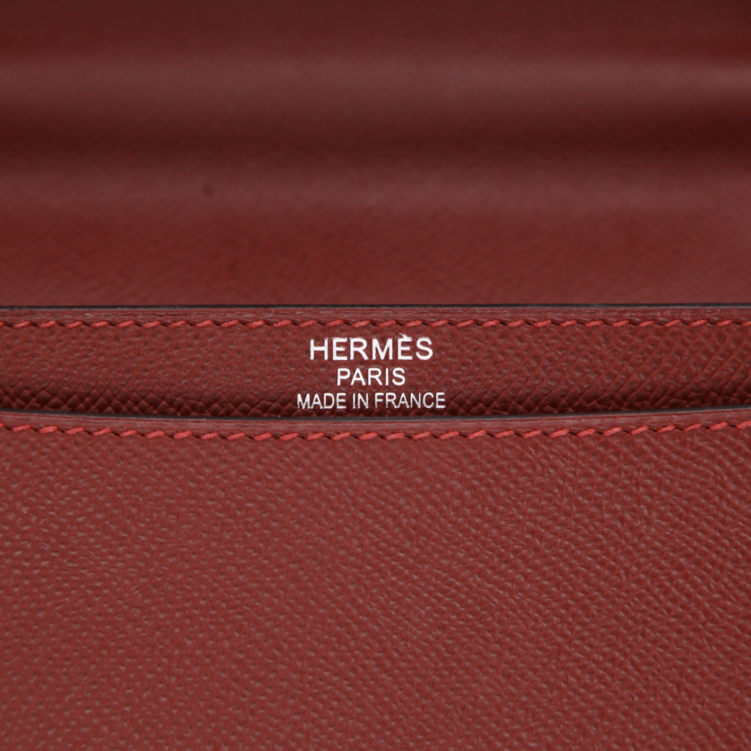 Hermès  Sac à dépêches briefcase  in burgundy epsom leather - Detail D2