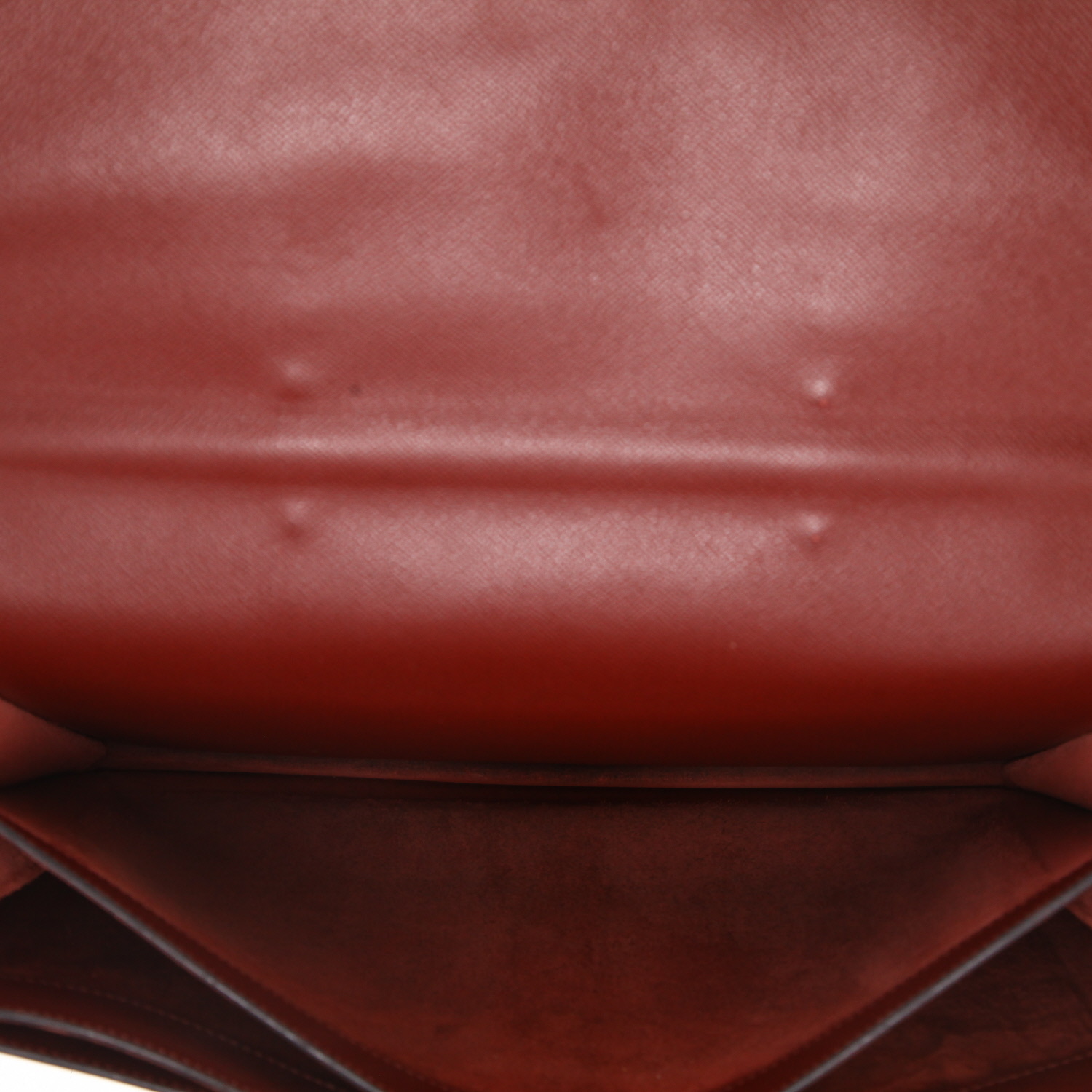 Porta-documentos Hermès  Sac à dépêches en cuero epsom color burdeos - Detail D4