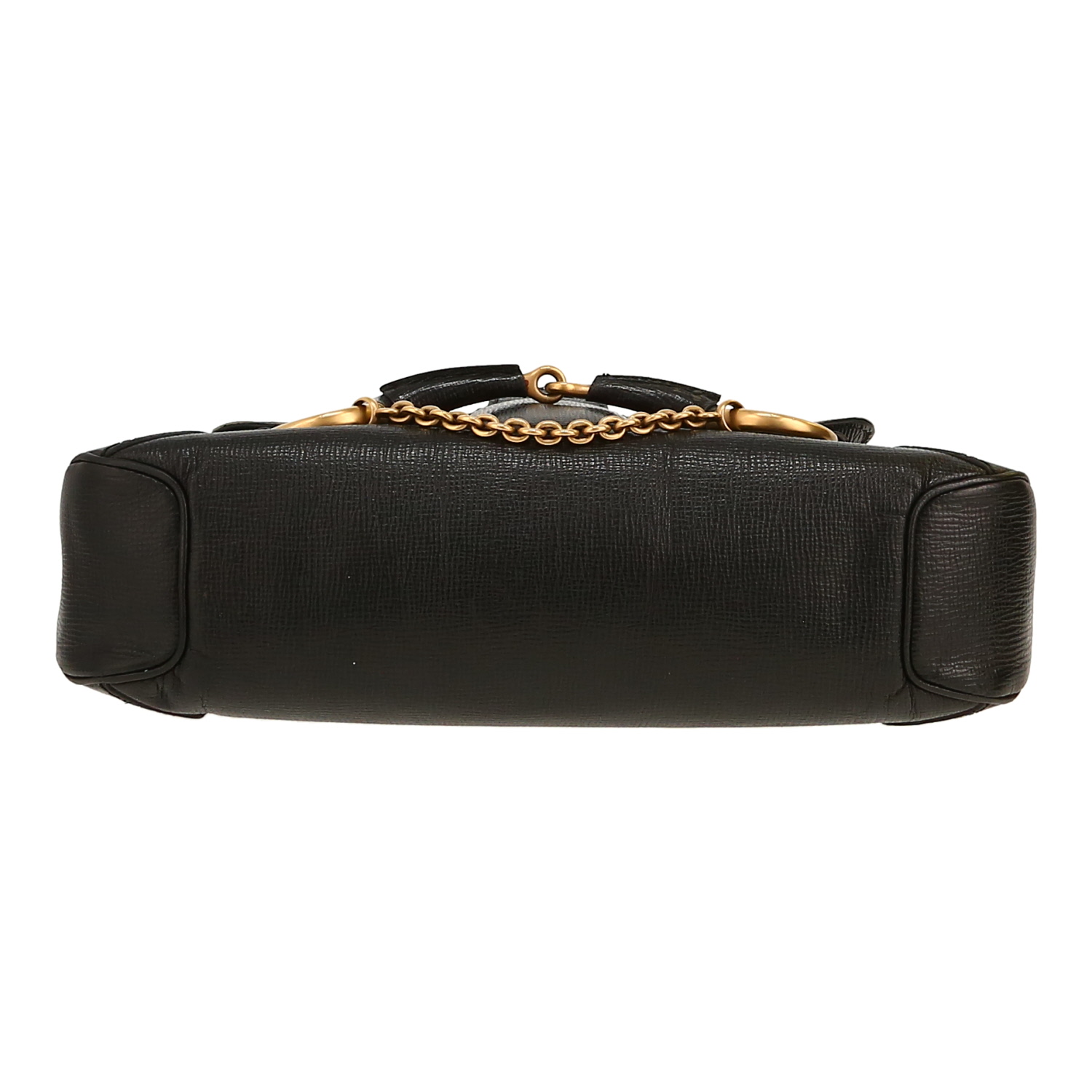 Gucci  1955 Horsebit handbag  in black leather - Detail D1