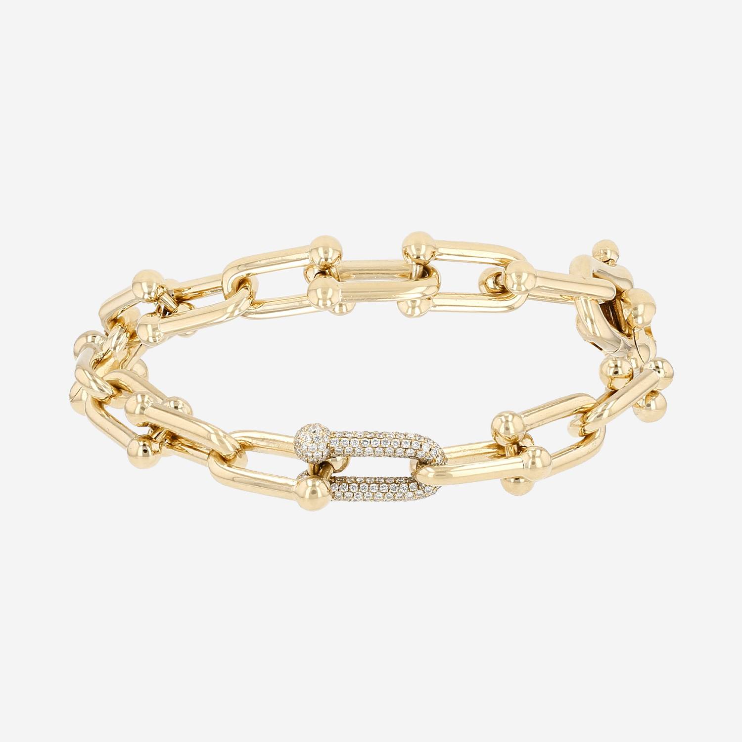 Bracelet Tiffany 
Co City HardWear en or jaune et diamants