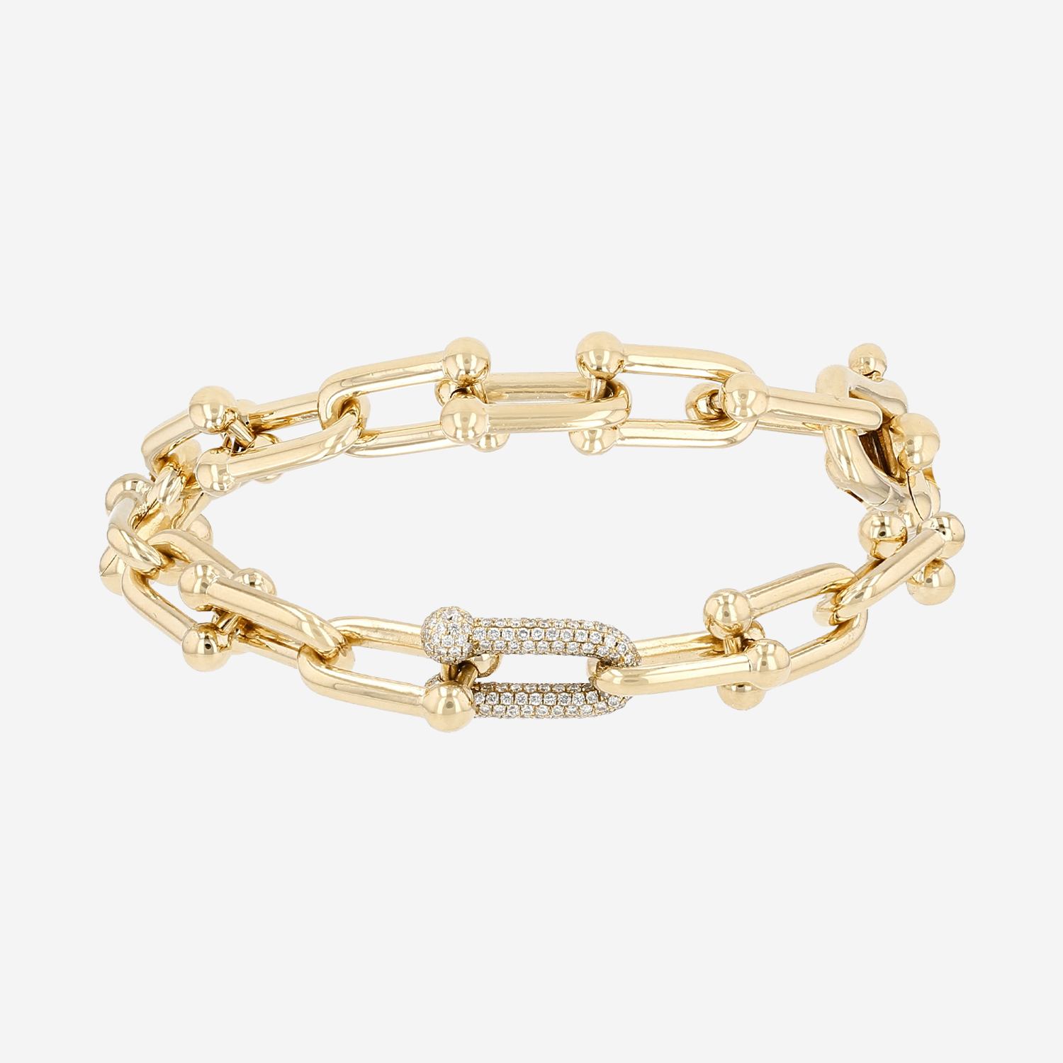 Tiffany 
Co City HardWear bracelet in yellow gold and diamonds