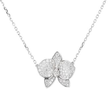 Collana Cartier Caresse d'Orchidées in oro bianco e diamanti