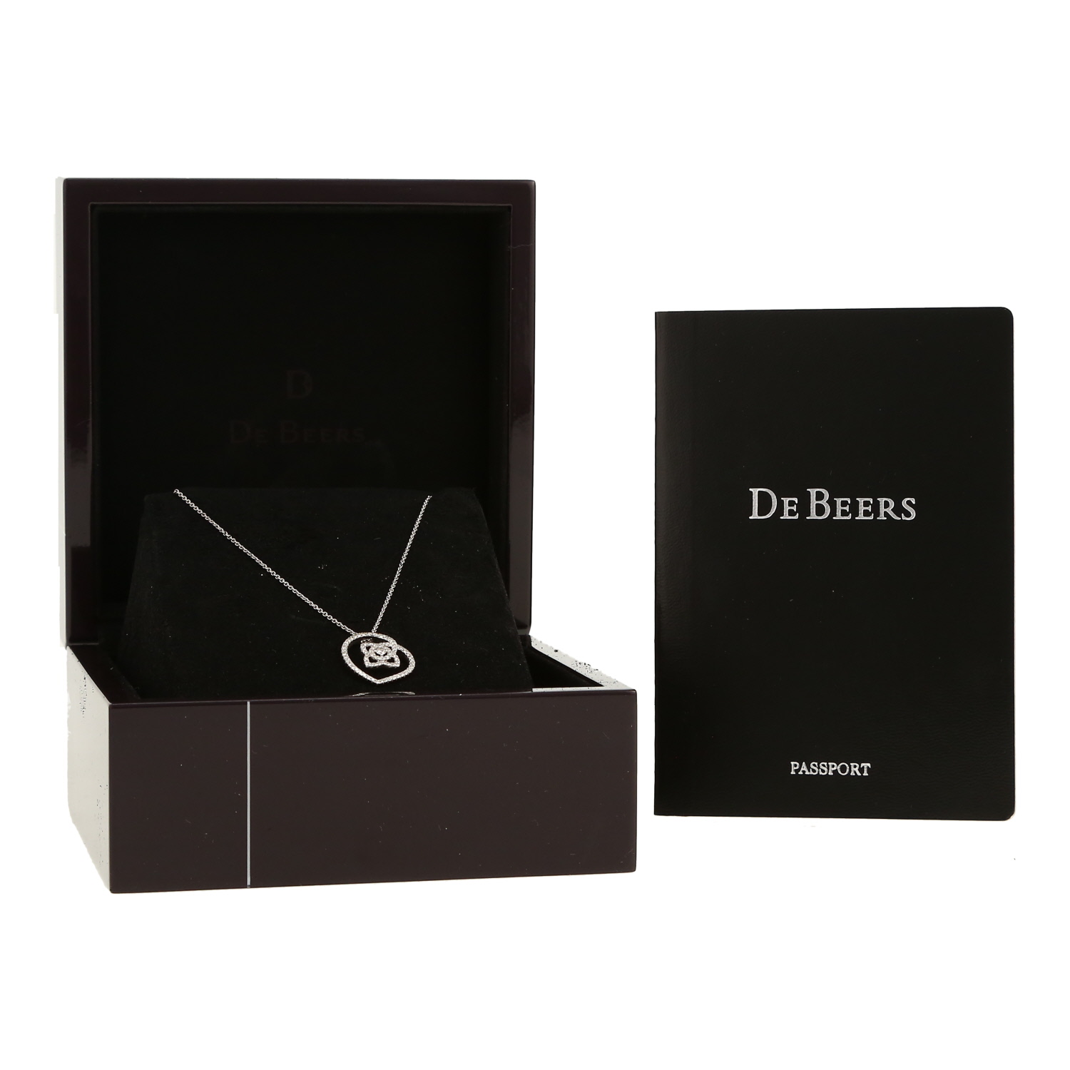 Collier De Beers Enchanted Lotus en or blanc et diamants - Detail D2