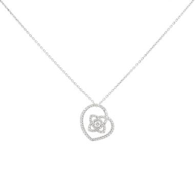 Collana De Beers Enchanted Lotus in oro bianco e diamanti