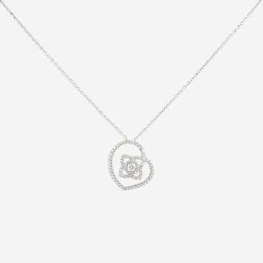 Collier De Beers Enchanted Lotus en or blanc et diamants