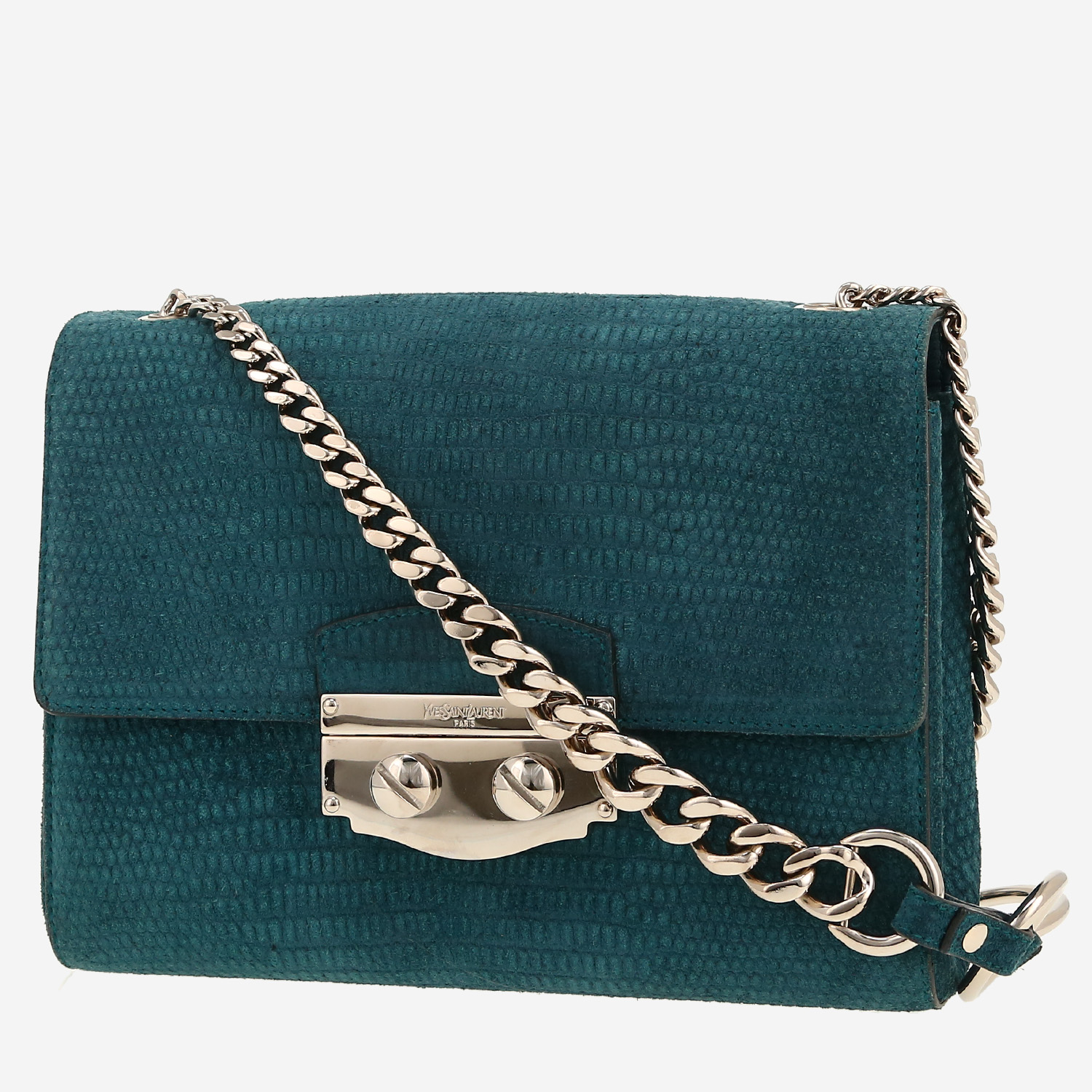 Saint Laurent   shoulder bag  in blue Veau velours