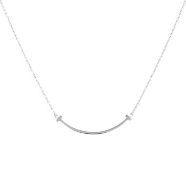 Tiffany & Co Smile T small model necklace in white gold