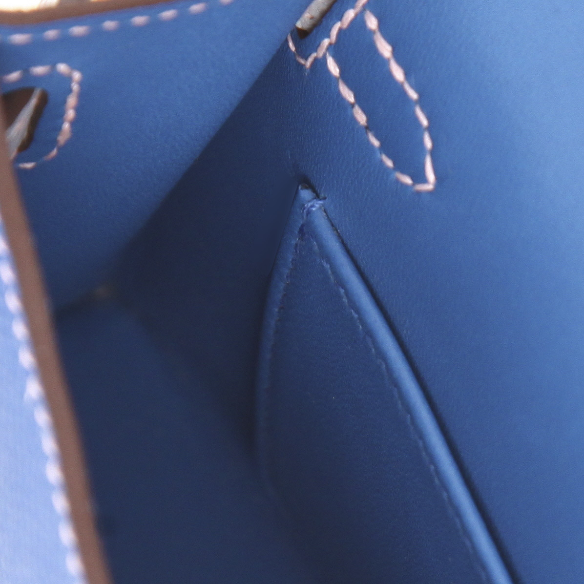 Borsa a tracolla Hermès  Kelly 20 cm in pelle Epsom Bleu Zellige e Bleu Orage - Detail D4