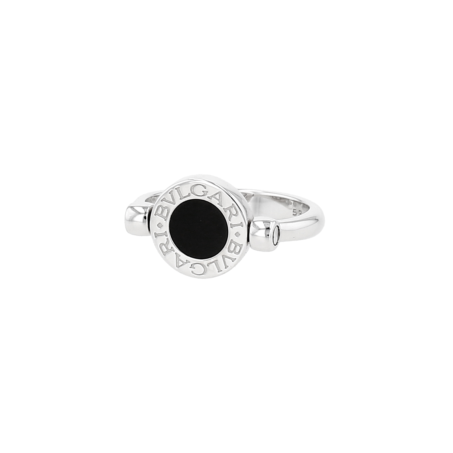 Bague Bulgari Bulgari en or blanc, onyx et diamants - Detail D3