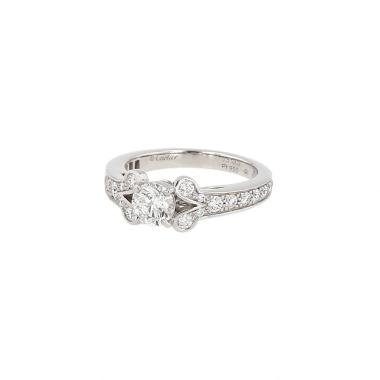 Cartier Ballerine solitaire ring in platinium and diamonds