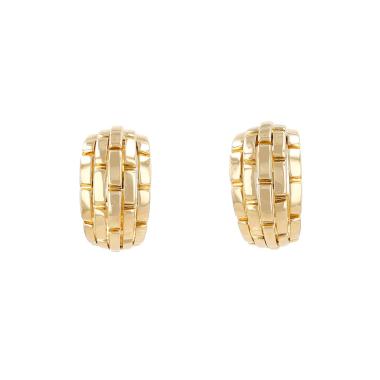 Cartier Maillon Panthère earrings for non pierced ears in yellow gold