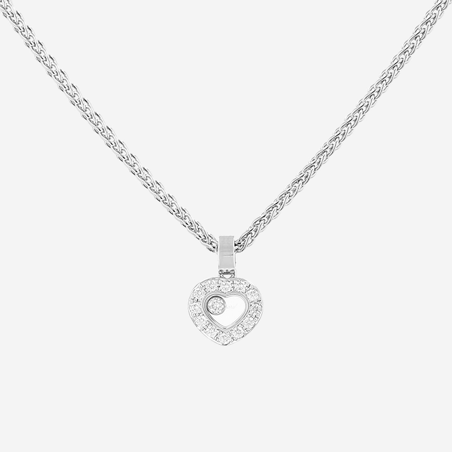 Chopard Happy Heart necklace in white gold and diamonds