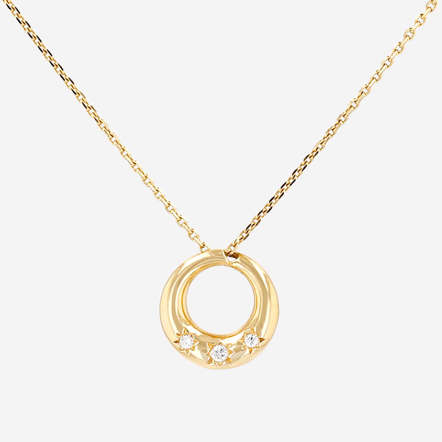 Collier Chaumet Anneau en or jaune et diamants