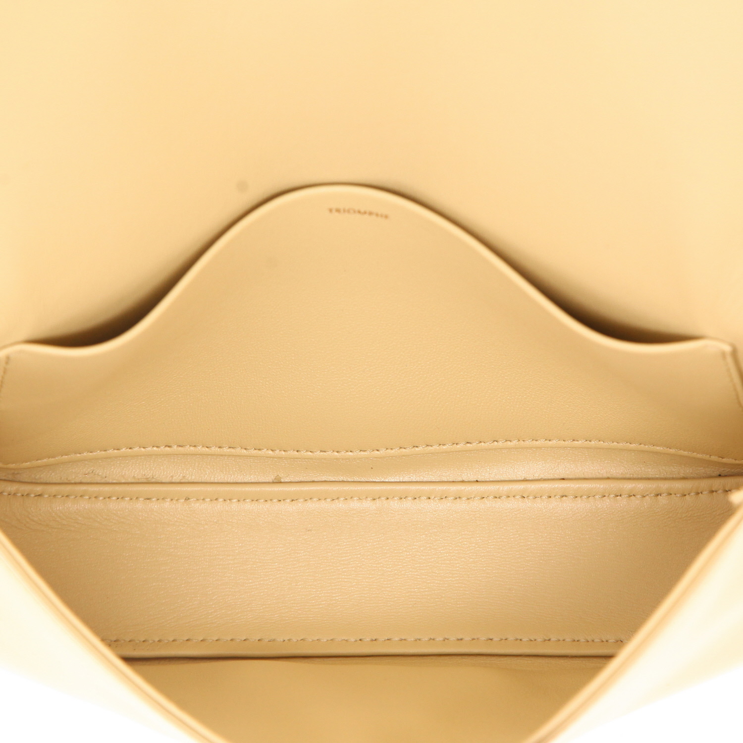 Celine  Claude handbag  in yellow leather - Detail D3