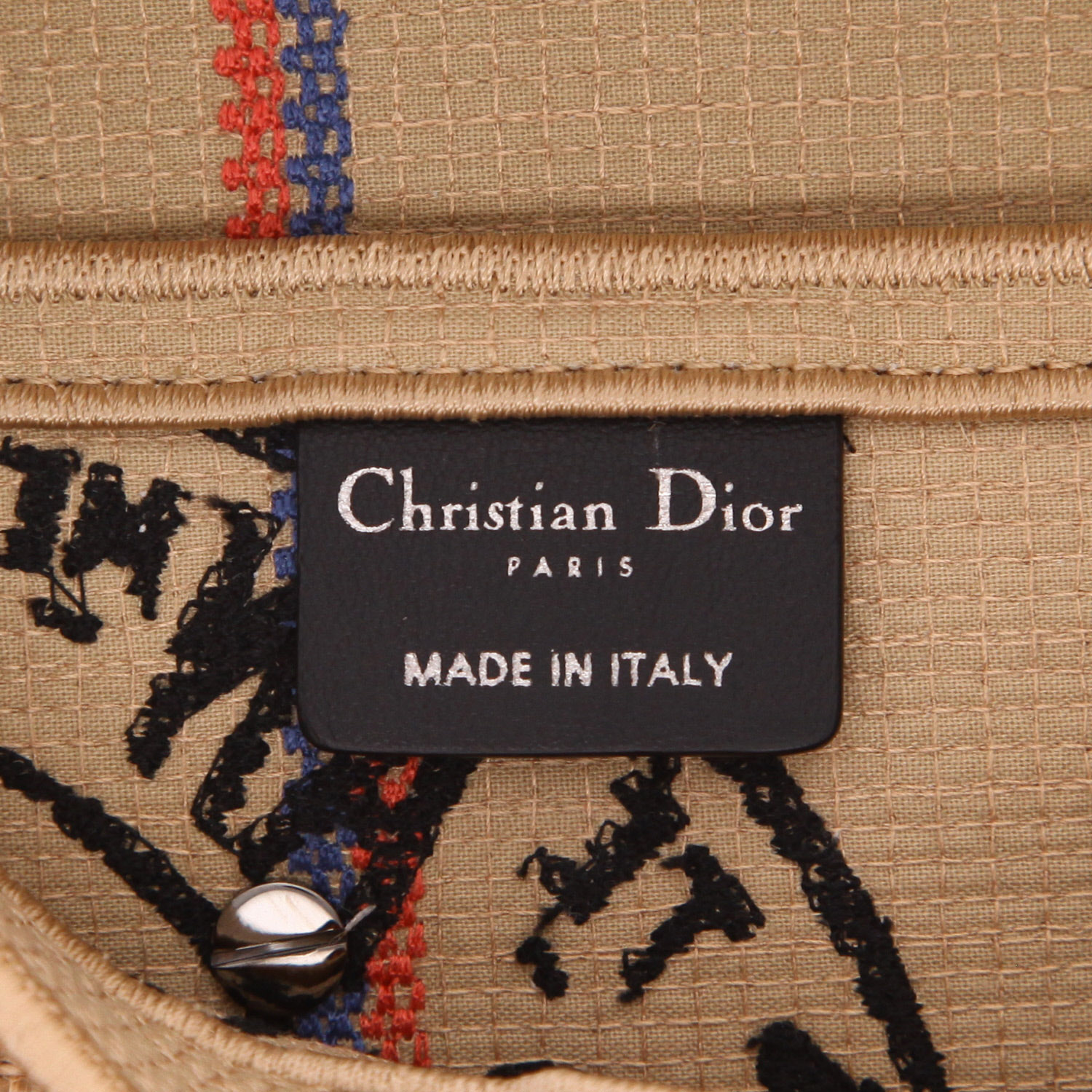 Borsa Dior  Saddle modello medio  in rafia beige - Detail D2