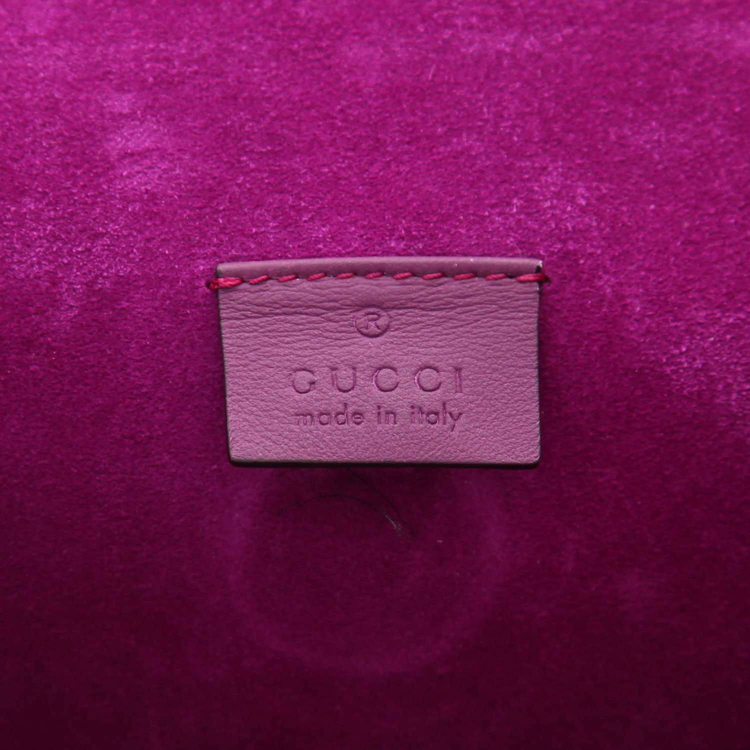 Gucci  Dionysus handbag  in beige "sûpreme GG" canvas  and purple Veau velours - Detail D2