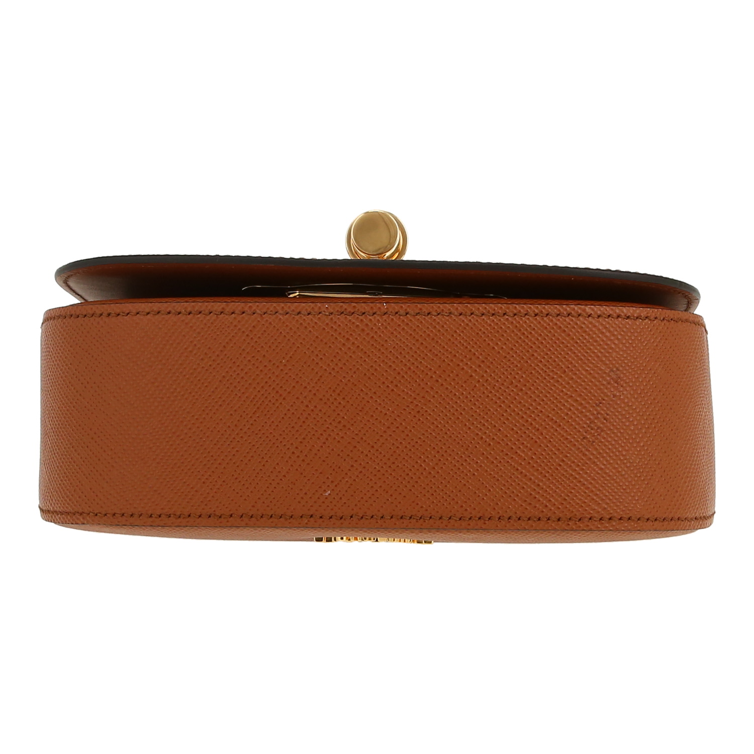 Prada   shoulder bag  in cognac leather saffiano - Detail D1