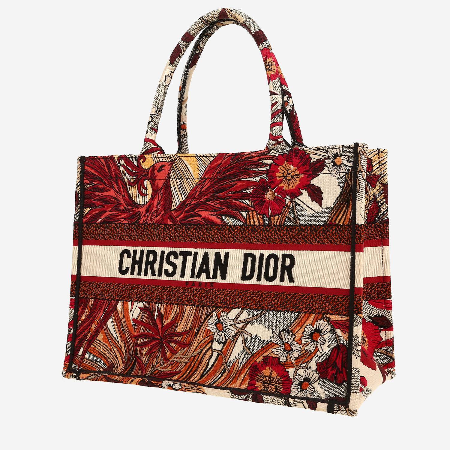 Bolso Cabás Dior  Book Tote modelo mediano  en lona beige