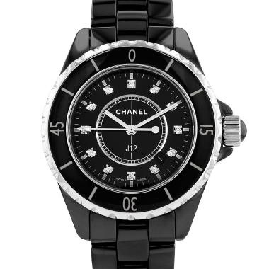 Orologio Chanel J12 Joaillerie in ceramica nera e acciaio Ref: Chanel - H1625  Circa 2008