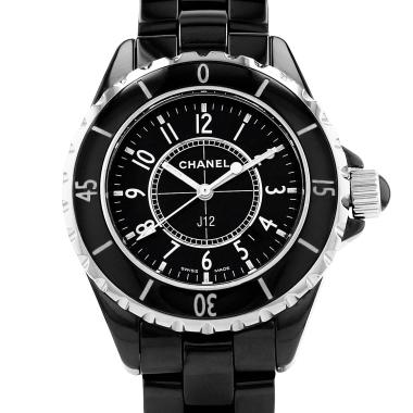 Orologio Chanel J12 in ceramica nera e acciaio Ref: Chanel - H0682  Circa 2005
