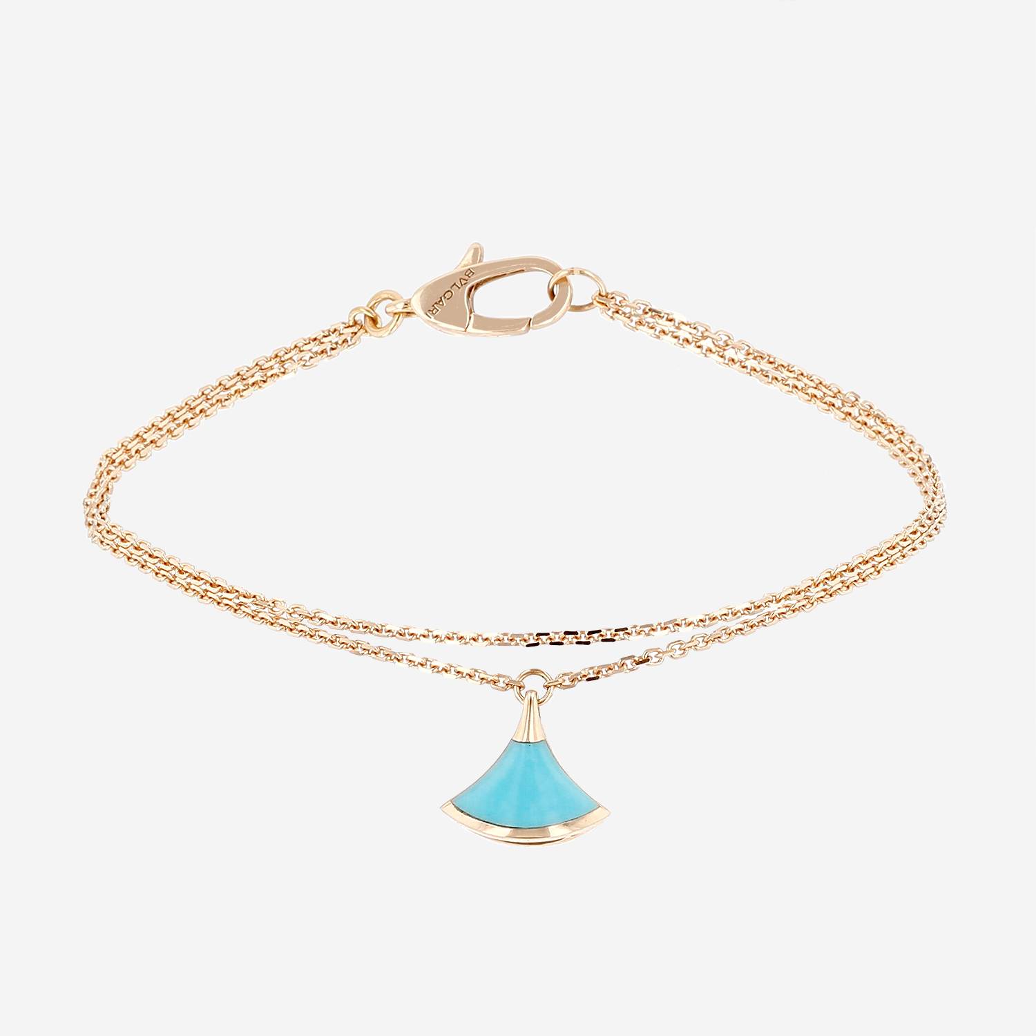 Bulgari Diva's Dream bracelet in pink gold and turquoise