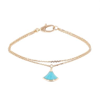 Bulgari Diva's Dream bracelet in pink gold and turquoise