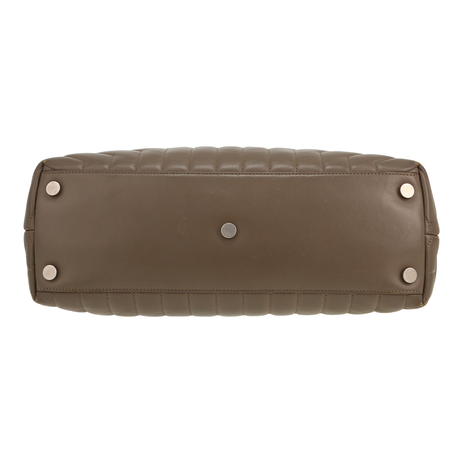 Saint Laurent  Loulou large model  handbag  in grey chevron quilted leather - Detail D1