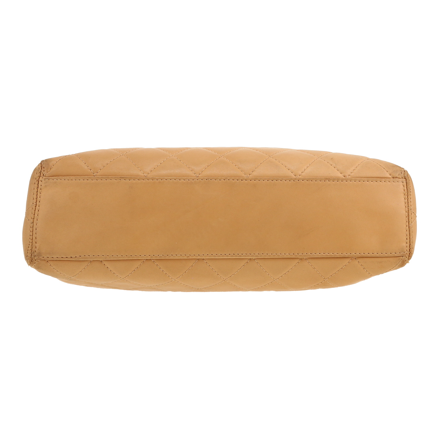 Bolso Cabás Chanel  Vintage en cuero acolchado beige - Detail D1