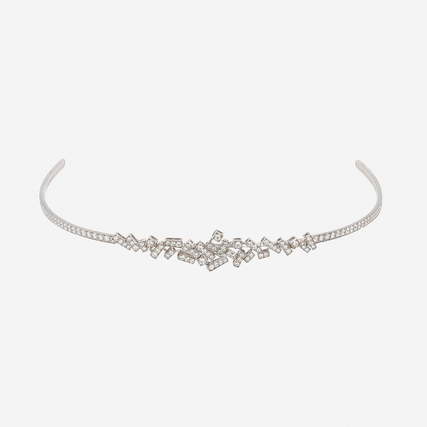 Chaumet Le Grand Frisson head ornament in white gold and diamondsand