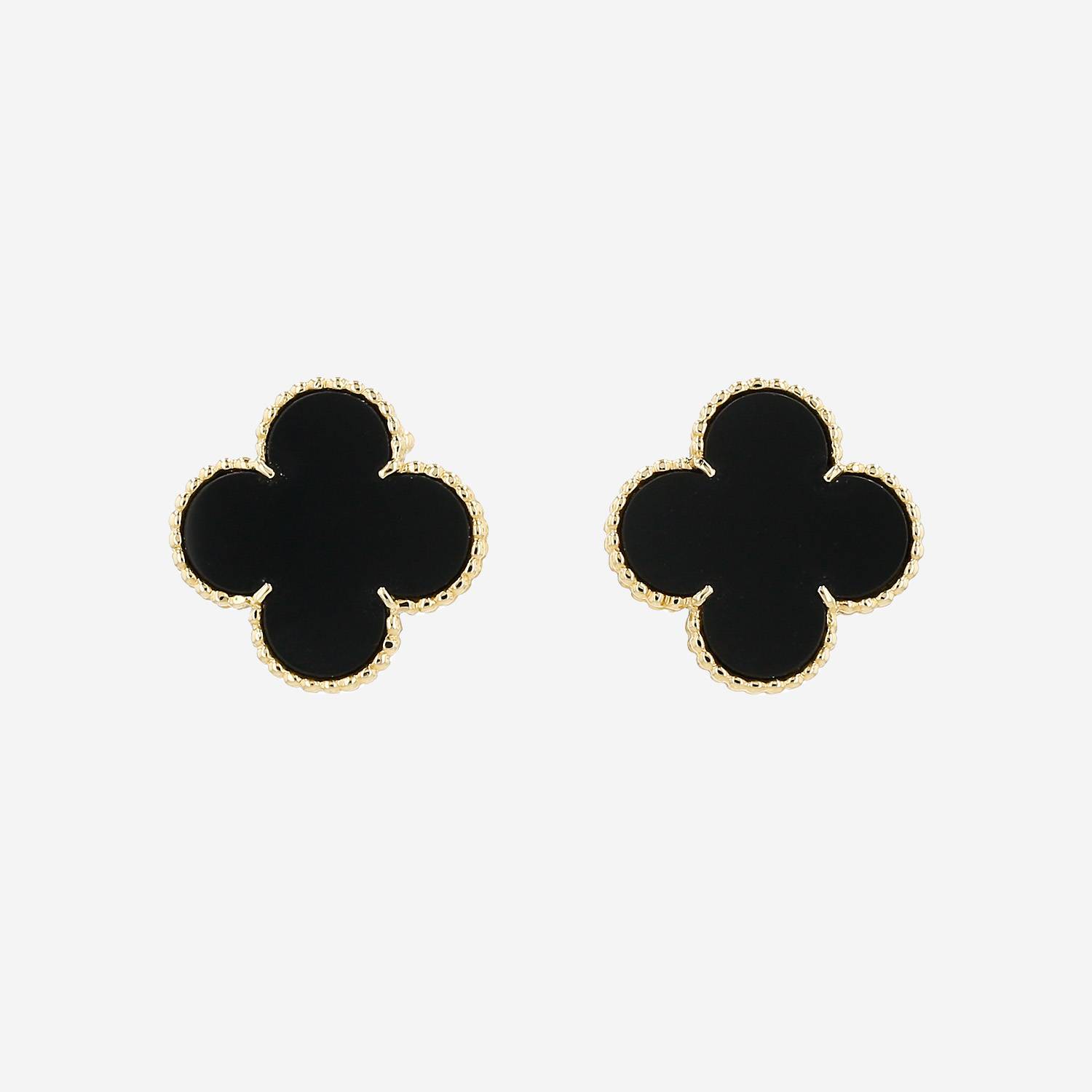 Van Cleef & Arpels Magic Alhambra earrings in yellow gold and onyx