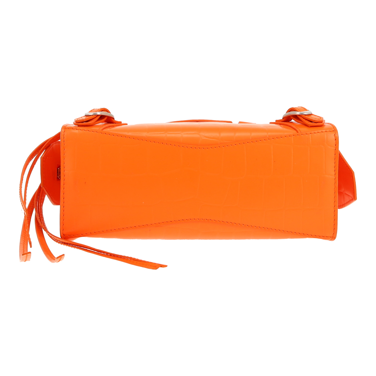 Bolso bandolera Balenciaga  Neo Classic modelo pequeño  en cuero naranja - Detail D1