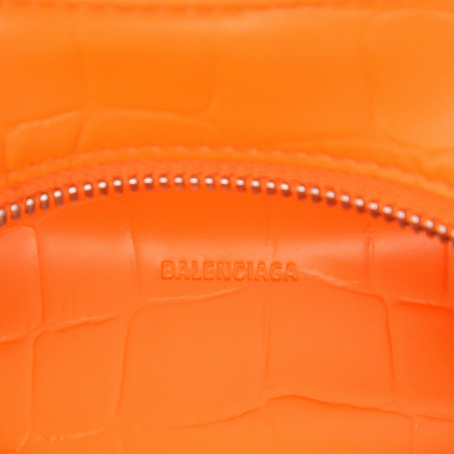 Bolso bandolera Balenciaga  Neo Classic modelo pequeño  en cuero naranja - Detail D2
