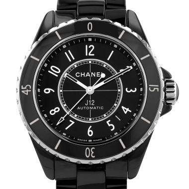 Chanel J12  in ceramic black and stainless steel Circa 2022