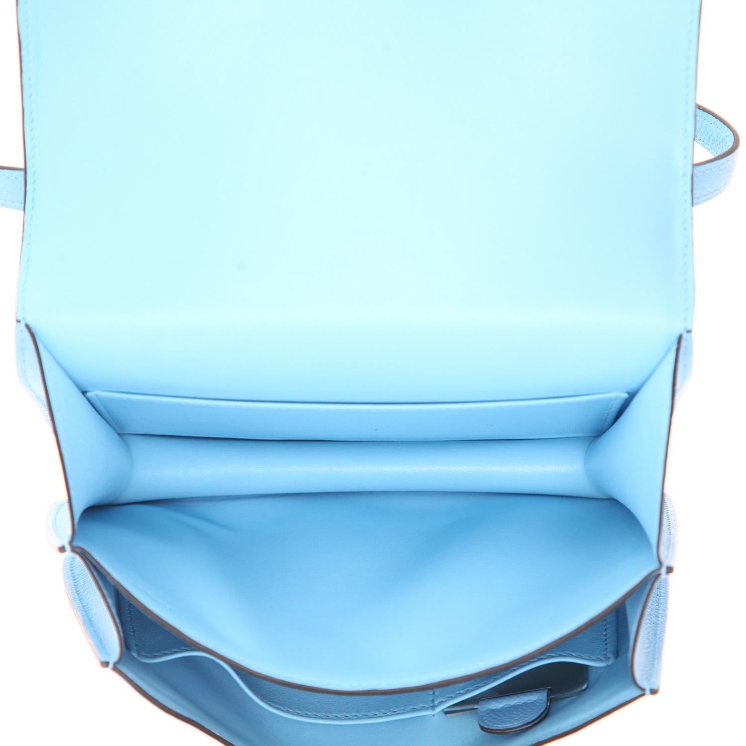 Bolso bandolera Hermès  Constance mini  en cuero epsom azul Celeste - Detail D3