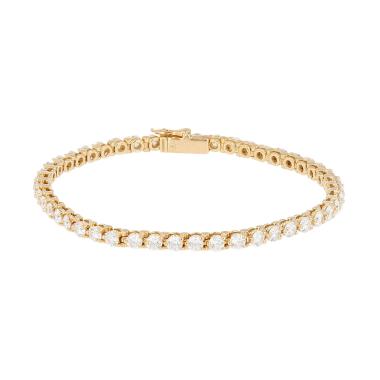 Bracelet Cartier Lignes Essentielles en or jaune et diamants 3,70 carats F/G VS1