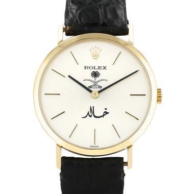 Montre Rolex Cellini "Emblem of Saudi Arabia" en or jaune Ref: Rolex - 4112  Vers 1990