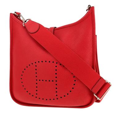 Hermès  Evelyne 29 cm shoulder bag  in red togo leather