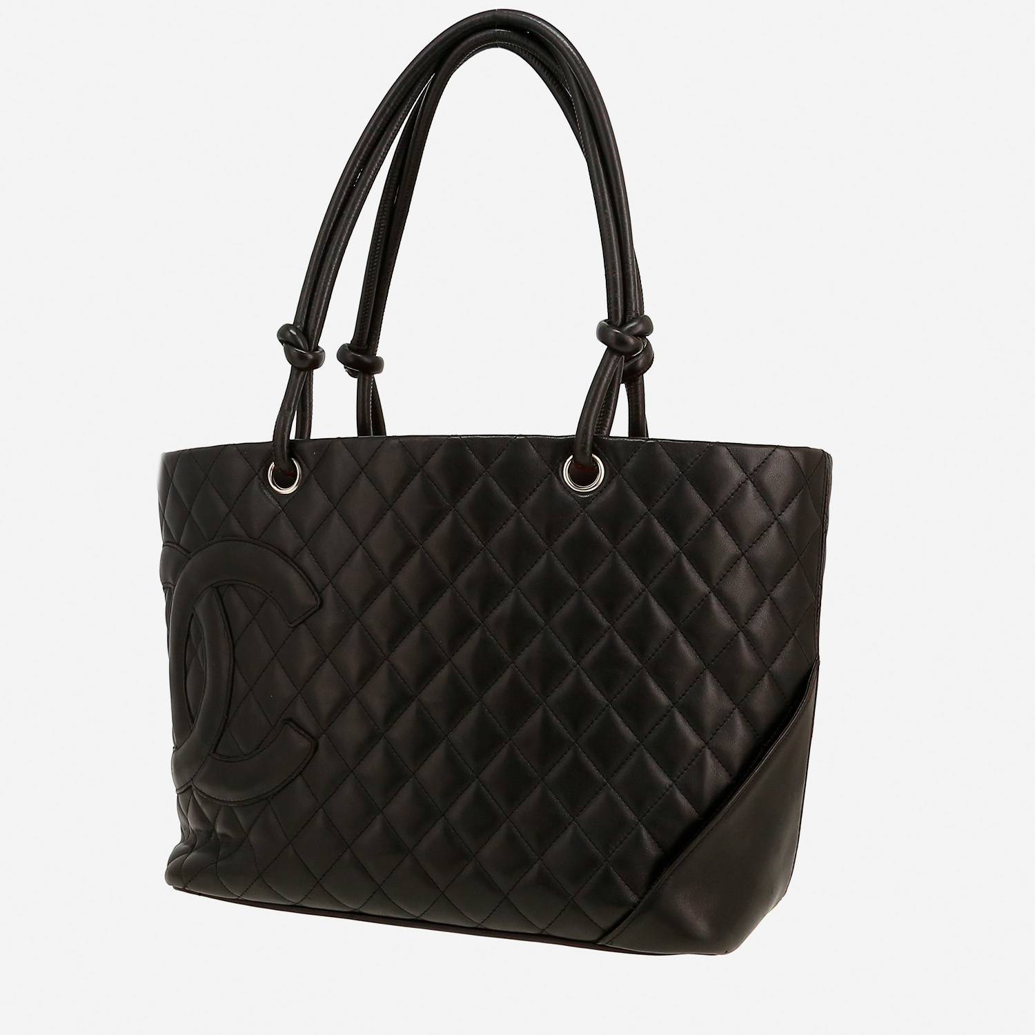 Chanel  Cambon shopping bag  in black quilted leather