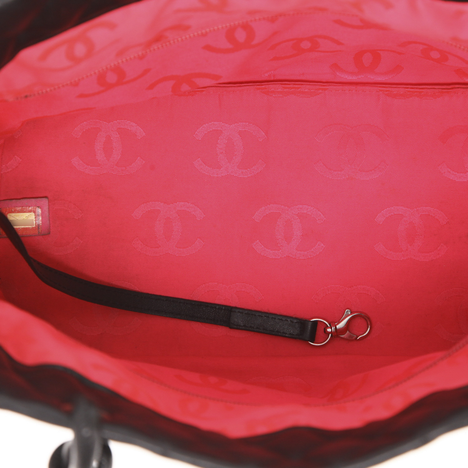 Chanel  Cambon shopping bag  in black quilted leather - Detail D3