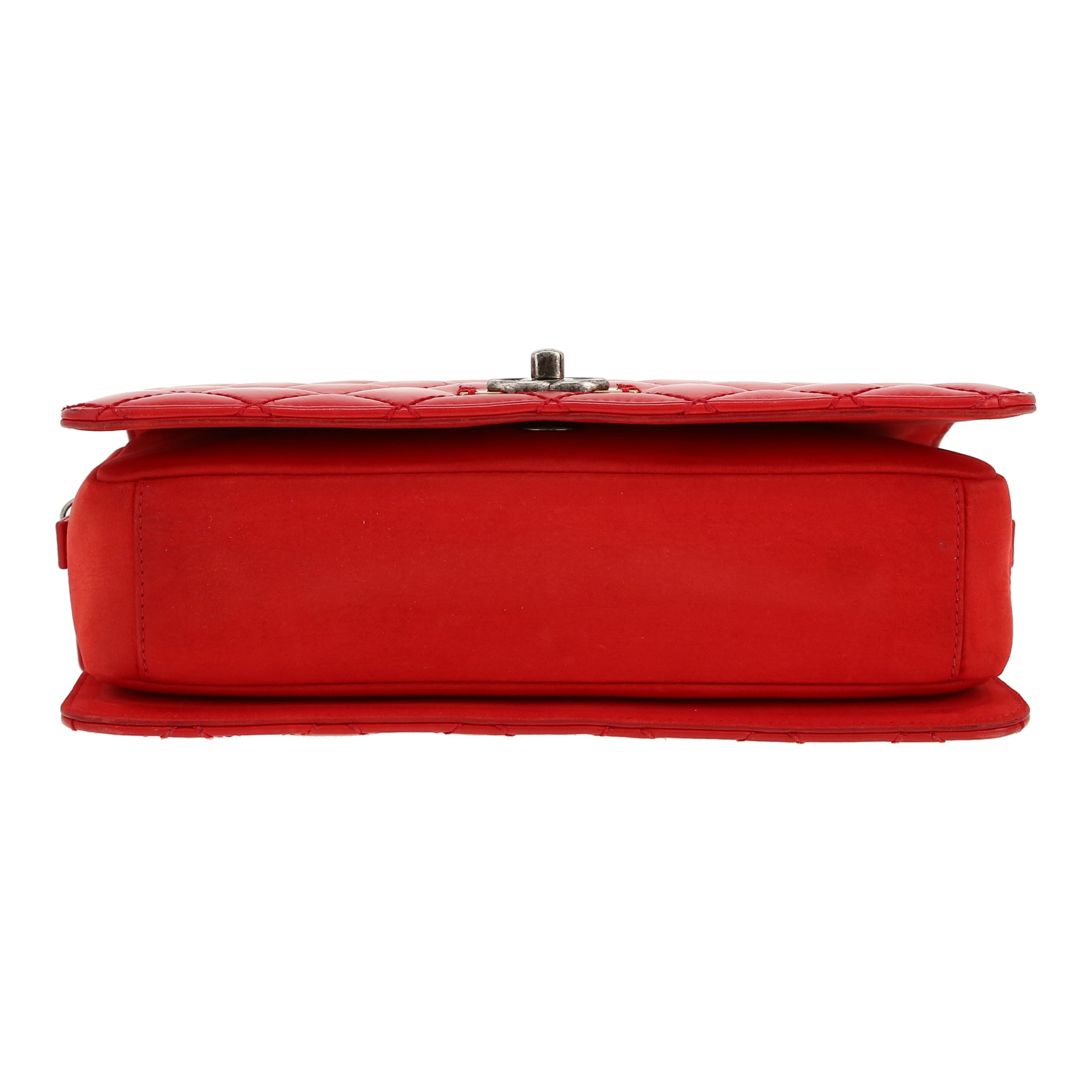Chanel   shoulder bag  in red quilted leather - Detail D1