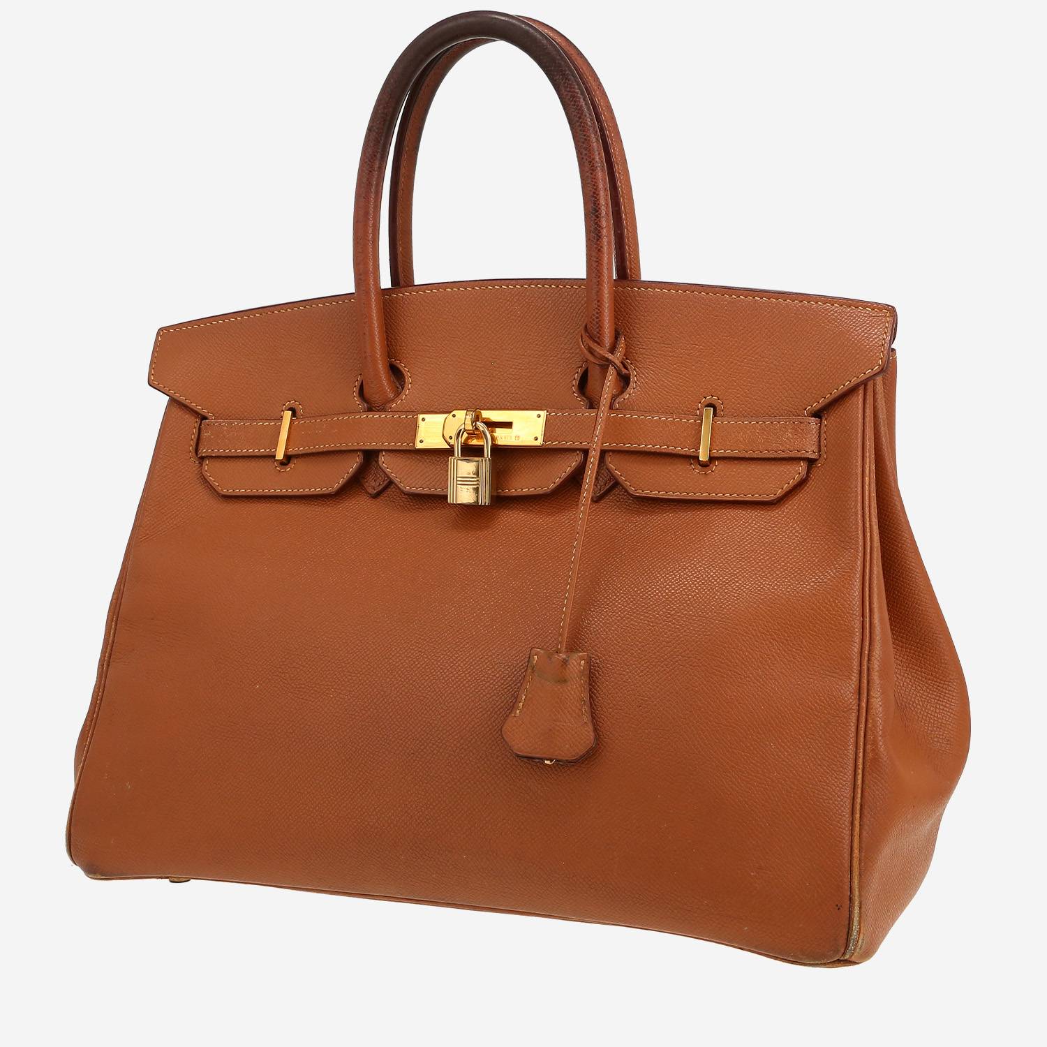 Sac à main Hermès  Birkin 35 cm en cuir Courchevel gold