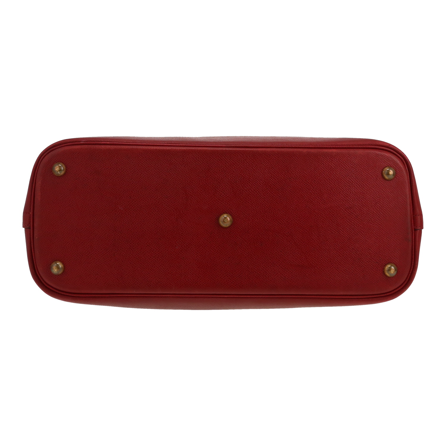 Hermès  Bolide 35 cm handbag  in burgundy Courchevel leather - Detail D1