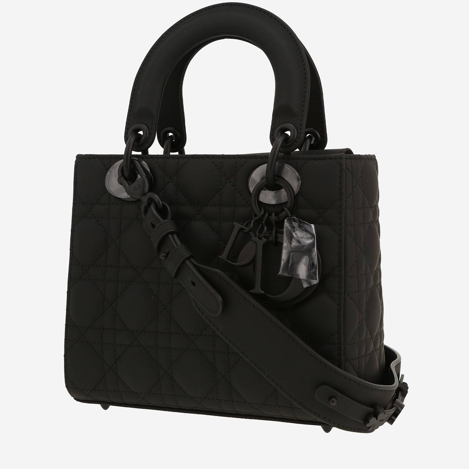 Sac à main Dior  Lady Dior en cuir cannage noir