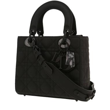 Bolso de mano Dior  Lady Dior en cuero cannage negro