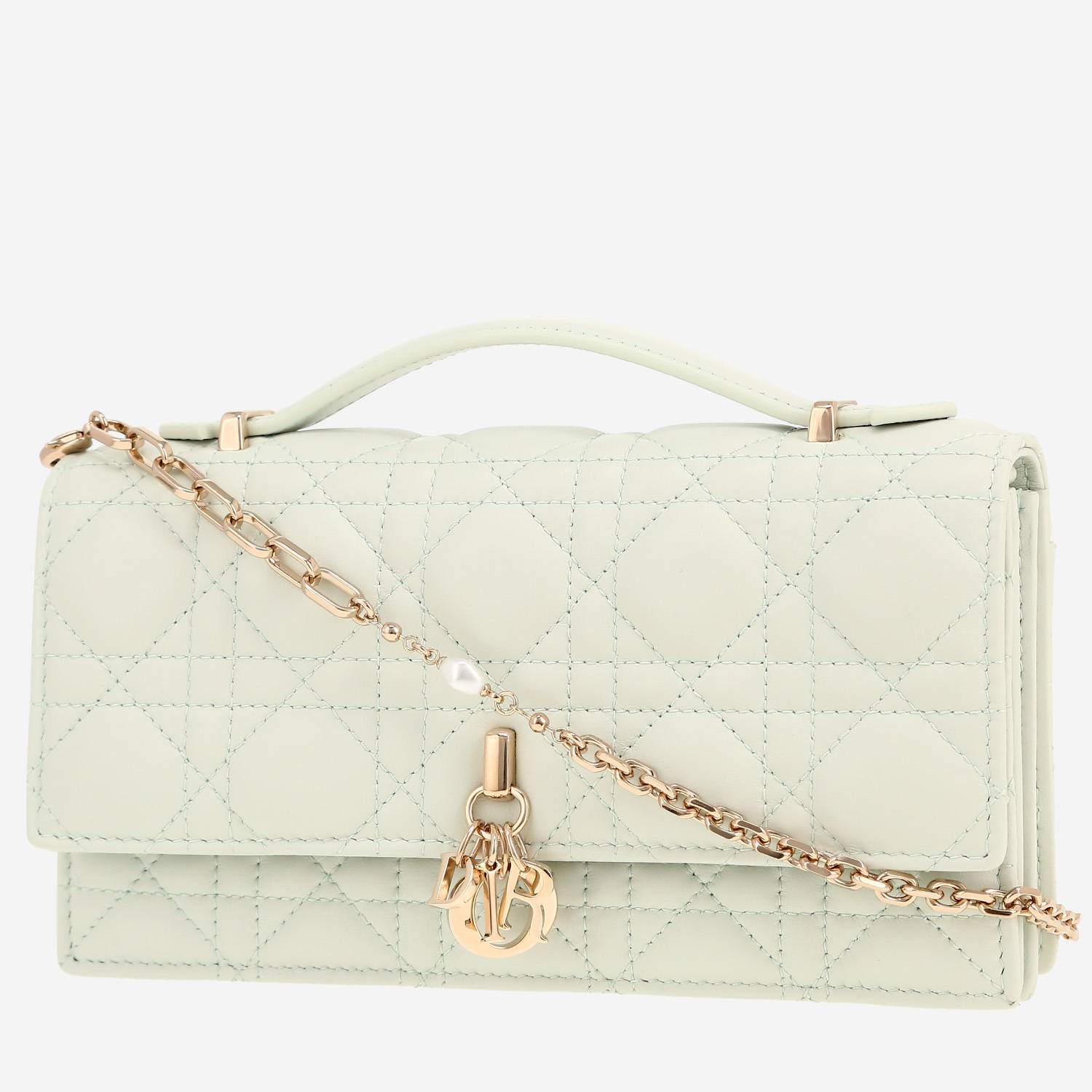 Dior  My Dior handbag/clutch  in green leather cannage