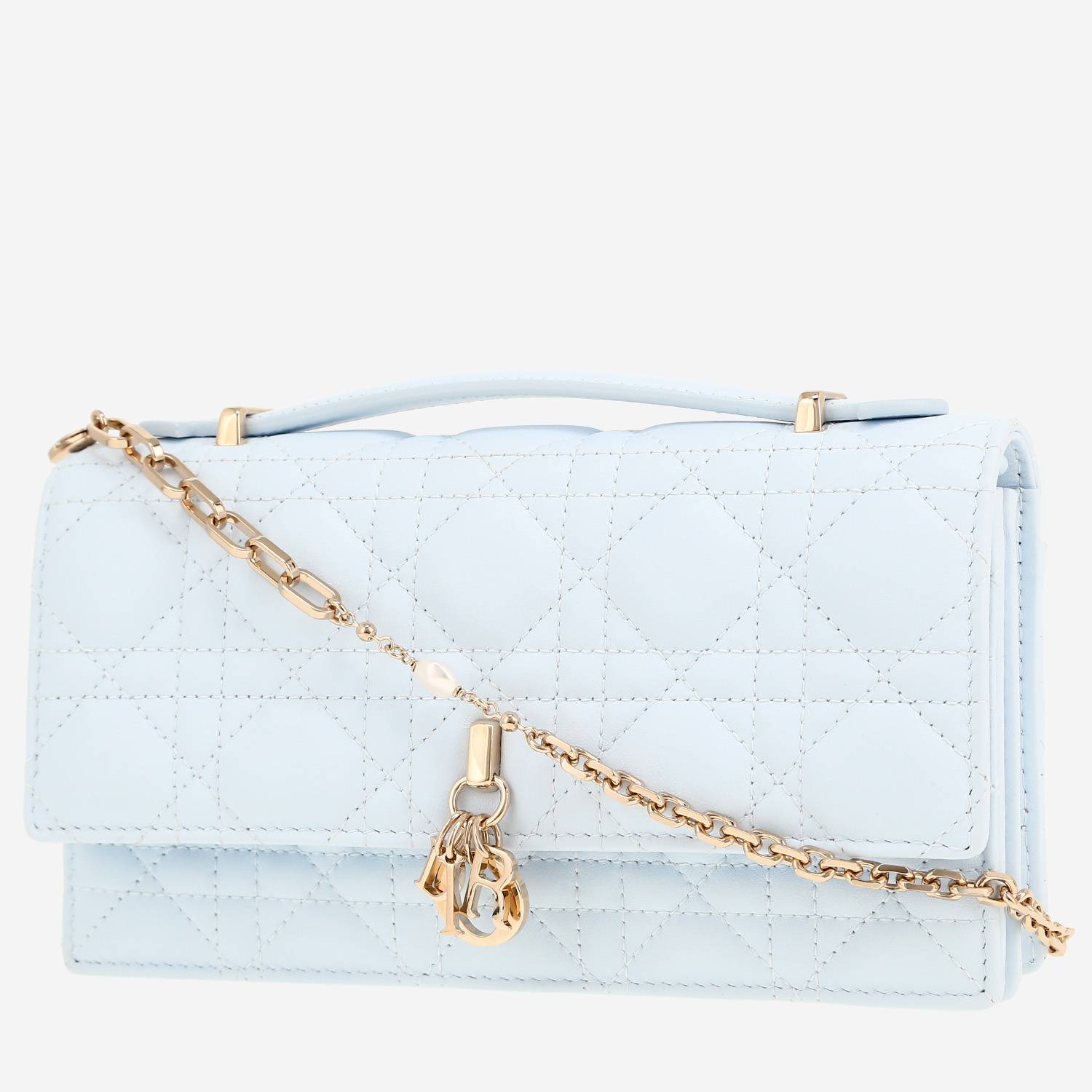 Dior  My Dior handbag/clutch  in blue leather cannage