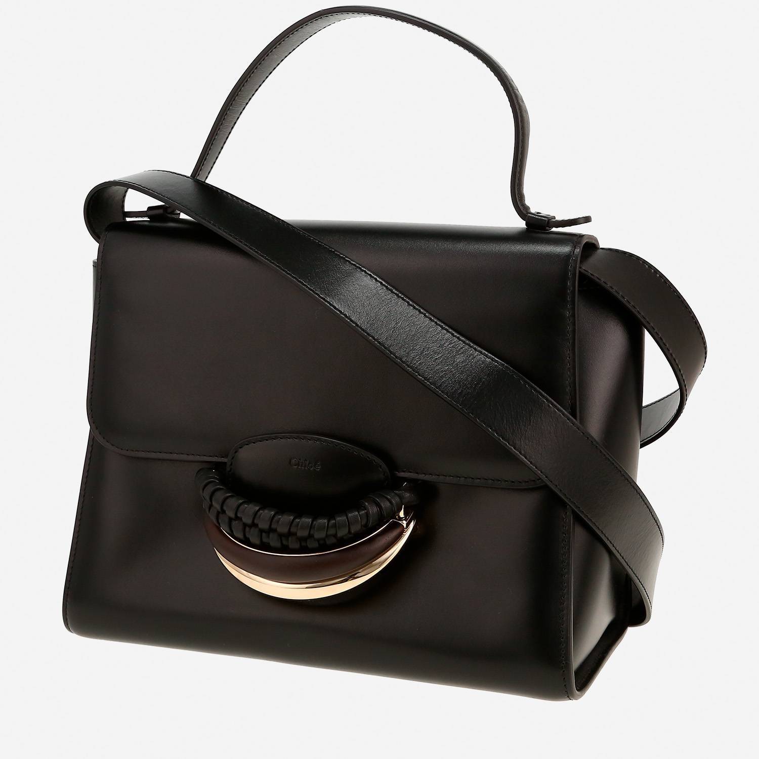 Borsa Chloé  Kattie in pelle nera
